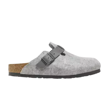 Кроссовки Birkenstock Boston Natural Leather-Felt Light Grey, серый