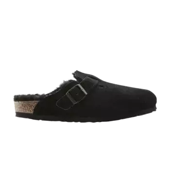 Кроссовки Birkenstock Boston Shearling Suede Black, черный