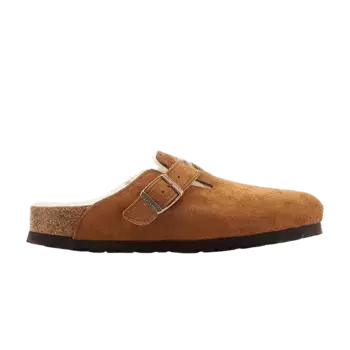 Кроссовки Birkenstock Boston Shearling Suede Narrow Mink, коричневый