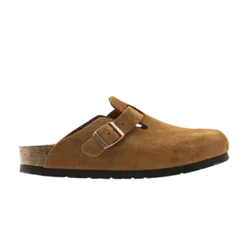 Кроссовки Birkenstock Boston Soft Footbed Suede Leather Narrow Mink, коричневый