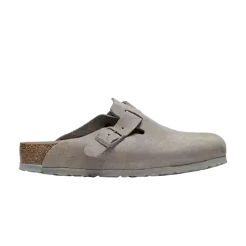Кроссовки Birkenstock Boston Soft Footbed Suede Stone Coin, серый