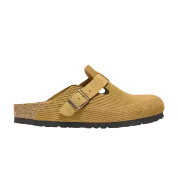 Кроссовки Birkenstock Boston Suede Embossed Corduroy Cork Brown, желто-коричневый