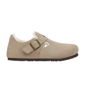Кроссовки Birkenstock London Shearling Suede Leather Taupe, кремовый