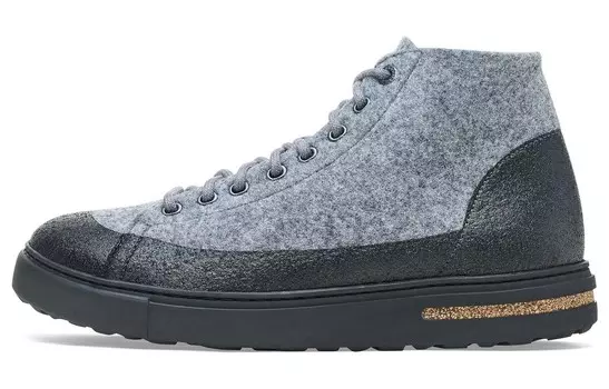 Кроссовки Birkenstock Skateboarding Shoes Unisex High-top Pebble Gray, серый