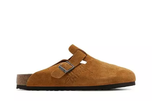 Кроссовки Birkenstock Stussy x Boston Shaggy Caramel, коричневый
