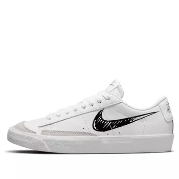 Кроссовки blazer low '77 'sketch - white black' Nike, белый