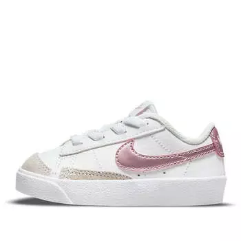 Кроссовки blazer low '77 'white pink glaze' Nike, белый