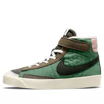 Кроссовки blazer mid '77 'oil green' Nike, зеленый