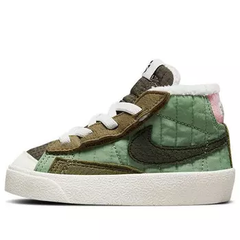 Кроссовки blazer mid '77 'oil green' Nike, зеленый