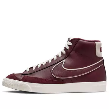 Кроссовки blazer mid '77 premium 'college pack - night maroon' Nike, бордовый