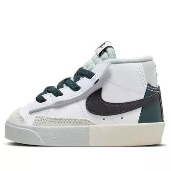 Кроссовки blazer mid '77 se 'white black green' Nike, белый