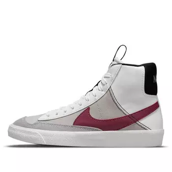 Кроссовки blazer mid '77 se 'white rush maroon' Nike, белый