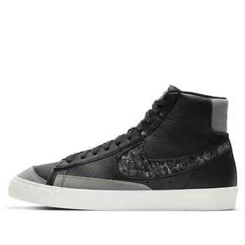 Кроссовки blazer mid '77 vintage 'recycled wool pack - black electric green' Nike, черный