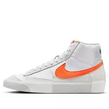 Кроссовки blazer mid pro club 'white safety orange sail' Nike, белый