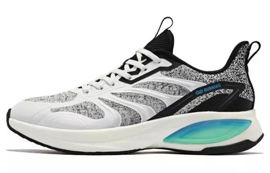 Кроссовки Blazing Plume для бега мужские с низким верхом, белый/черный/голубой Qiaodan