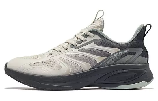 Кроссовки Blazing Plume для бега мужские с низким верхом белый/серый Qiaodan