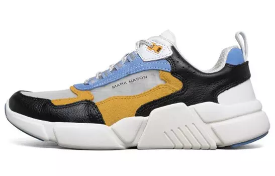 Кроссовки Block Lifestyle женские с низким верхом, белые/синие/желтые Skechers