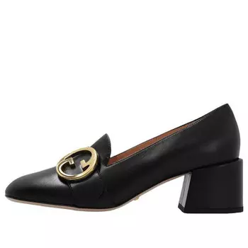 Кроссовки blonde mid-heel pumps 'black' Gucci, черный