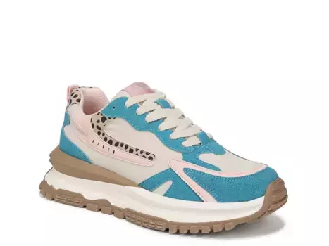 Кроссовки Blowfish Malibu Leo — женские, бежевый/синий/принт с гепардовым принтом