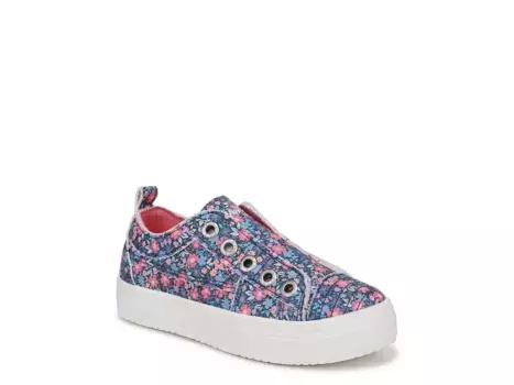 Кроссовки Blowfish Malibu Super Play Slip-On — детские, синие/многоцветный цветочный принт