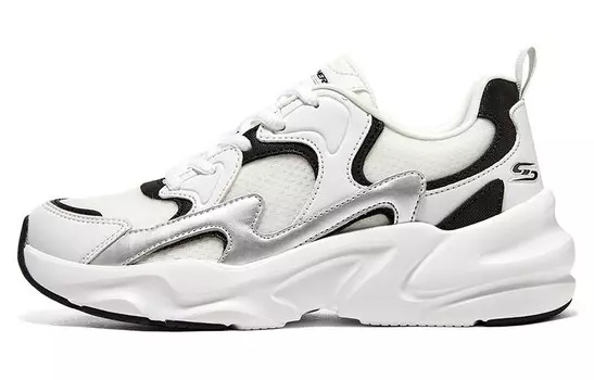 Кроссовки Bob's Chunky женские низкие, черные/белые Skechers