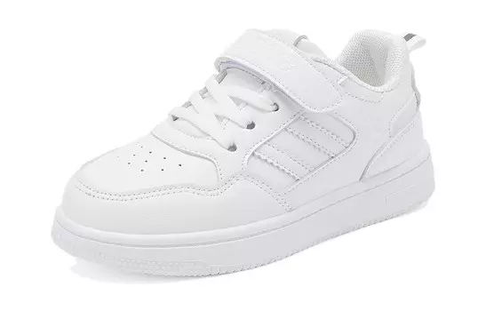 Кроссовки BOBDOG Kids Skateboarding Shoes Kids Low-top, белый/золотой