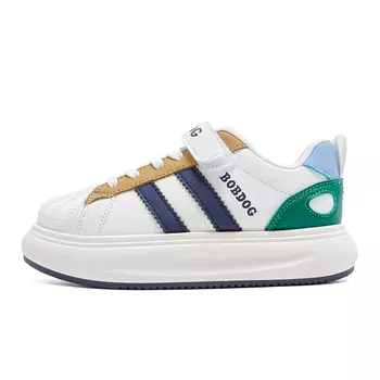 Кроссовки BOBDOG Kids Skateboarding Shoes Kids Low-top, белый/темно-синий