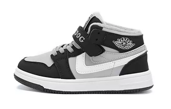 Кроссовки BOBDOG Kids Skateboarding Shoes Kids Mid-top, черный/синий