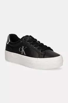 Кроссовки BOLD VULC FLATF LACEUP LTH Calvin Klein Jeans, черный