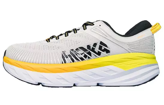 Кроссовки Bondi 7 мужские с низким верхом желтые/серые Hoka One One