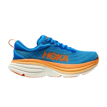 Кроссовки Bondi 8 2E Wide, цвет Coastal Sky Vibrant Orange