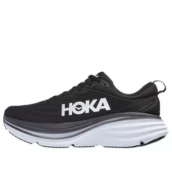 Кроссовки bondi 8 d wide 'black white' Hoka One One, черный