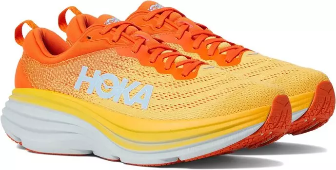 Кроссовки Bondi 8 Hoka, цвет Puffin's Bill/Amber Yellow