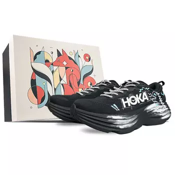 Кроссовки Bondi 8 мужские низкие черные Hoka One One
