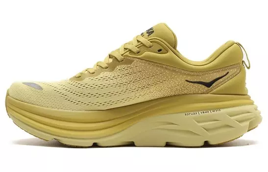 Кроссовки Bondi 8 мужские низкие желтые/черные Hoka One One