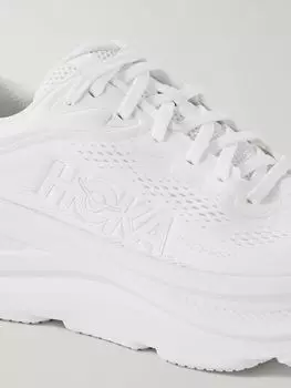 Кроссовки Bondi 9 с сетчатой резиновой отделкой для бега HOKA, белый