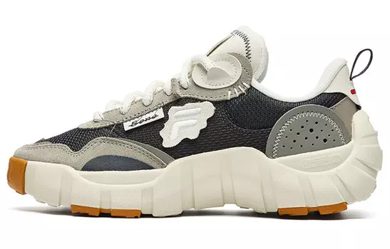 Кроссовки BONE DX Spine, женские, с низким верхом, серо-белого цвета/снежно-белый Fila Fusion