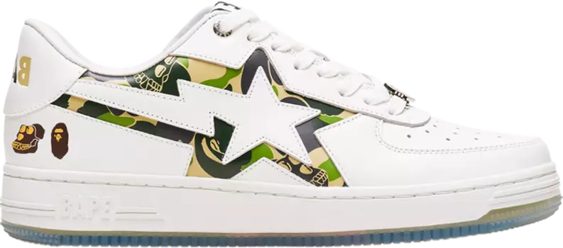 Кроссовки Bored Ape Yacht Club x Bapesta 2 'White Green Camo', белый