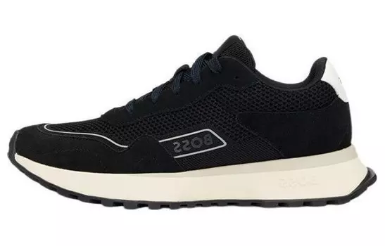 Кроссовки BOSS Panelled Knitted Sneakers, черный