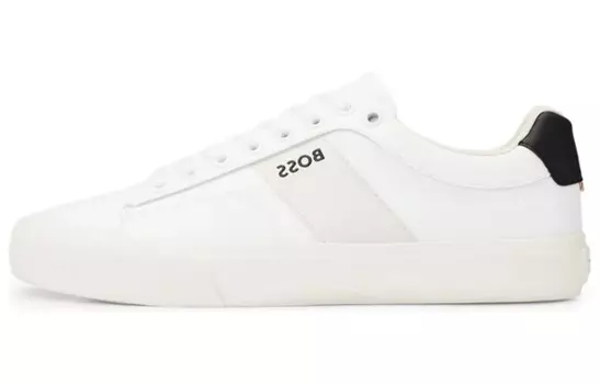 Кроссовки BOSS Panelled Logo-print Sneakers, белый