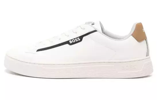 Кроссовки BOSS Rhys Tenn Lace-up Leather Sneakers, белый