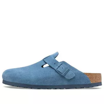 Кроссовки boston soft footbed suede leather narrow fit shoes 'elemental blue' Birkenstock, синий