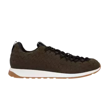 Кроссовки Bottega Veneta Intrecciato Sneaker Green, зеленый