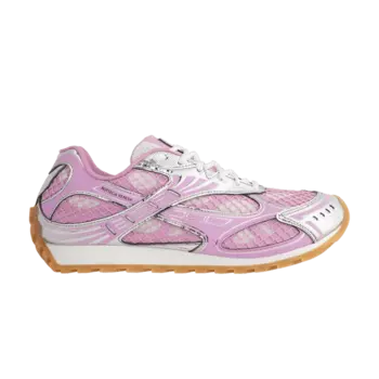Кроссовки Bottega Veneta Orbit Sneaker Gloss Silver, розовый