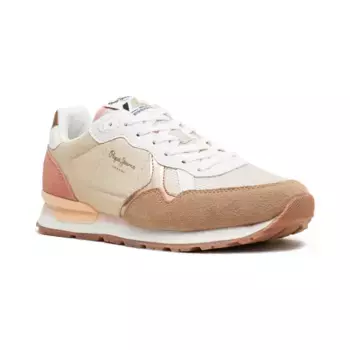 Кроссовки Brit Mix с добавлением кожи Pepe Jeans London, бежевый
