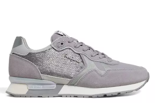 Кроссовки Brit Sequins W Pepe Jeans, серый