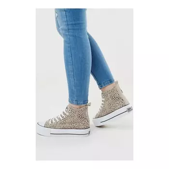 Кроссовки British Knights Kaya Mid, beige cheetah