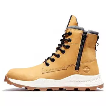 Кроссовки brooklyn side zip sneaker boot 'wheat nubuck' Timberland, желтый