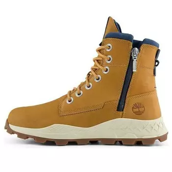 Кроссовки brooklyn side zip wide-fit boot 'wheat nubuck' Timberland, желтый