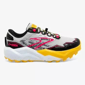 Кроссовки Brooks Caldera 7, белый/черный/желтый/розовый